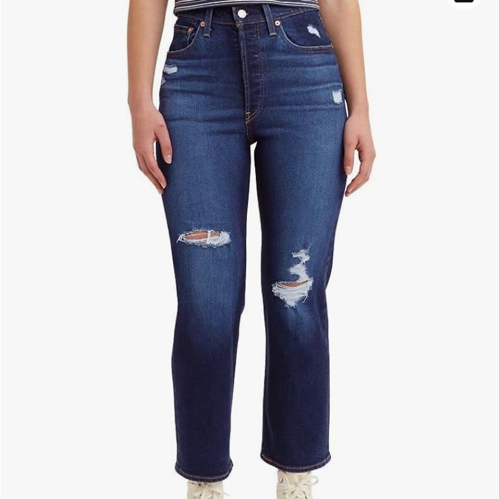 BRAND NEW WITH TAGS LEVIS RIBCAGE STRAIGHT ANKLE JEANS 24